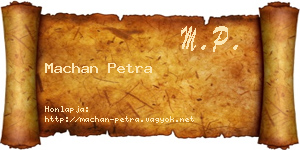 Machan Petra névjegykártya